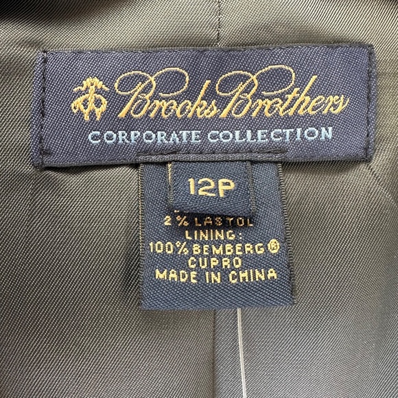 Womens Black Corporate Collection Blazer (Size: 12P)  - Brooks Brothers - Picture 6 of 6